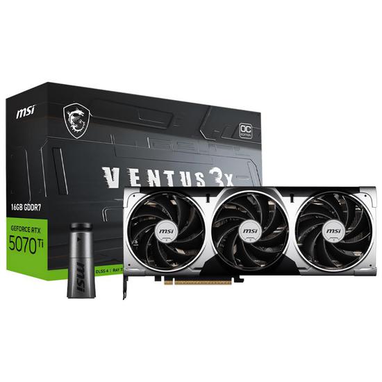 Foto do Produto Placa de Vídeo MSI GeForce RTX5070TI Ventus 3X OC 16GB GDDR7 PCI-Express