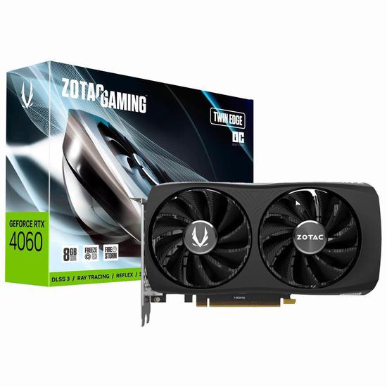 Foto do Produto Placa de Vídeo Zotac GeForce RTX4060 Twin Edge OC 8GB GDDR6 PCI-Express