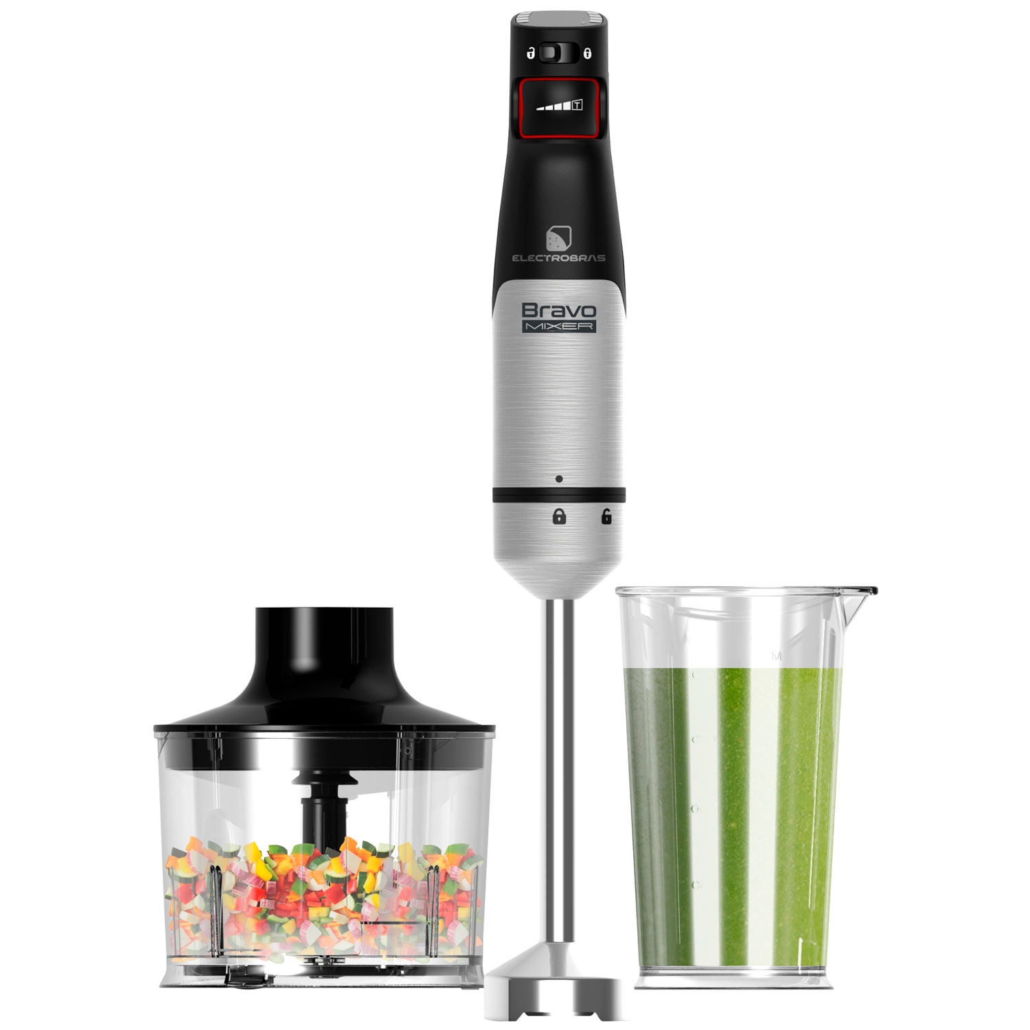 Foto do Produto Mixer Electrobras Bravo EBMX-1200 - 1200W - 800ml - 110V/60HZ - Preto e Prata
