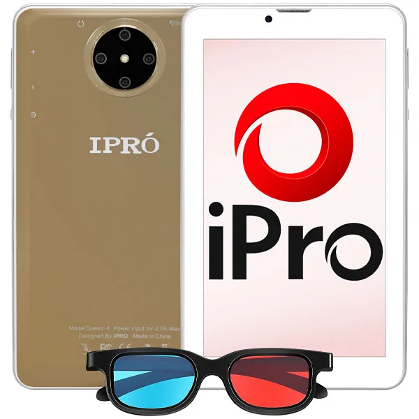 Foto do Produto Tablet IPRO Speed-4 4G 32GB/2GB RAM de 7" 2MP/2MP - Dourado/Branco