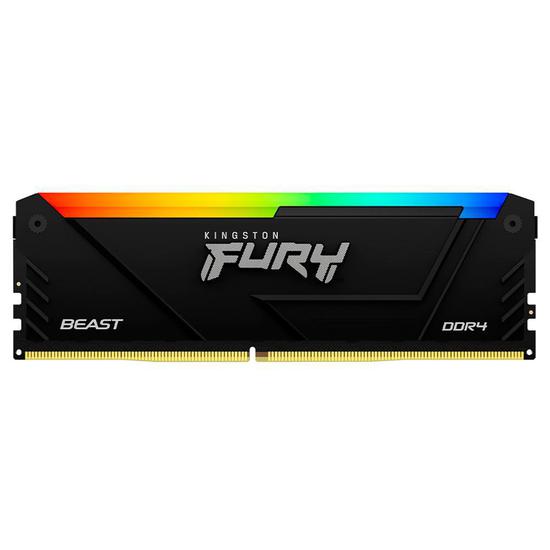 Foto do Produto Memória Kingston Fury Beast RGB DDR4 16GB 3200MHz