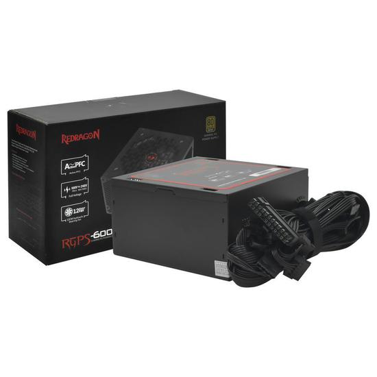 Foto do Produto Fonte Redragon ATX GC-PS024 80 Plus Bronze 600W
