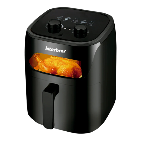 Foto do Produto Fritadeira Eletrica Interbras Air Fryer S20BR / 7 Litros / 1500W / 127V ~ 60HZ - Preto