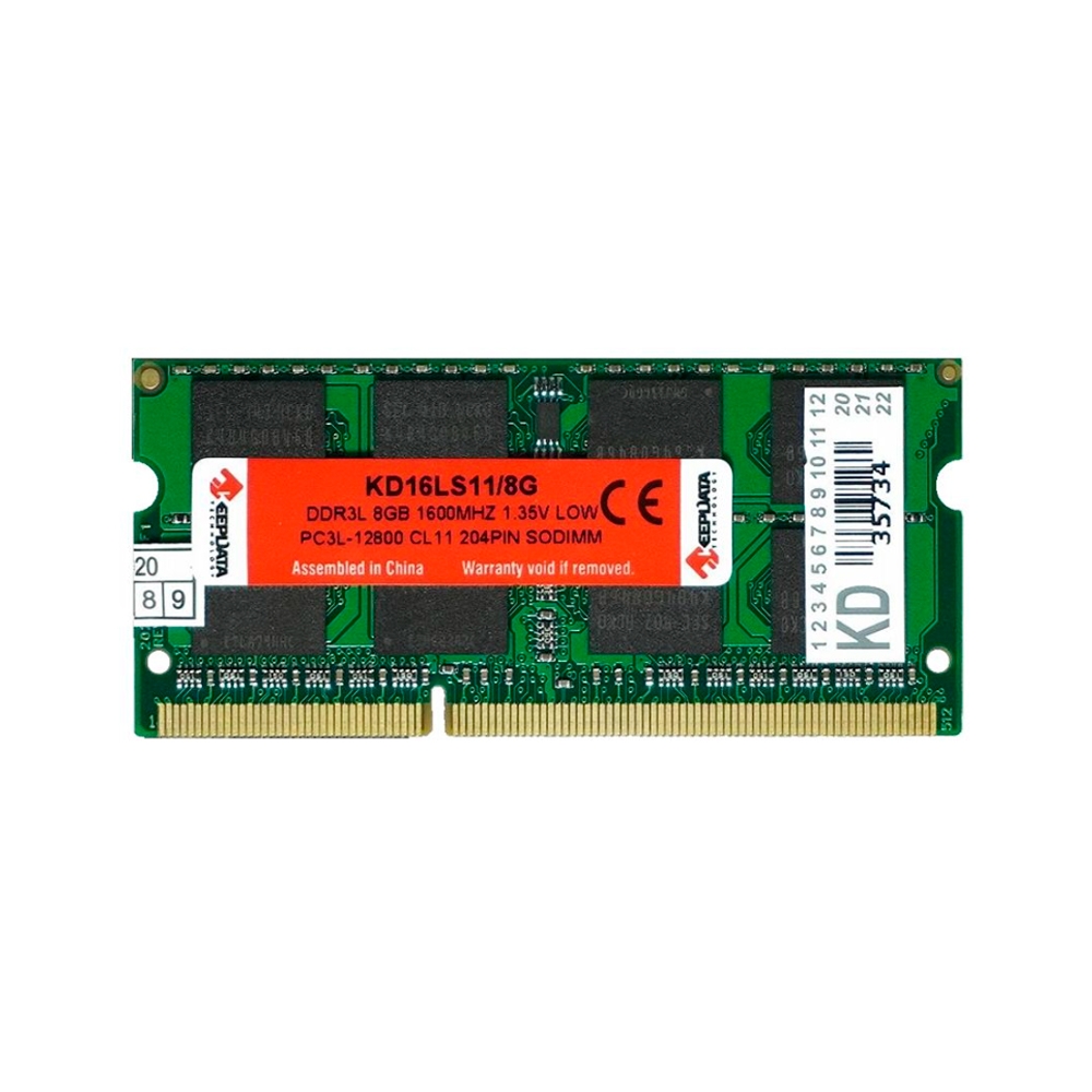Foto do Produto Memória RAM KeepData KD16LS11/8G - 8GB - DDR3L - 1600MHz - Para Notebook
