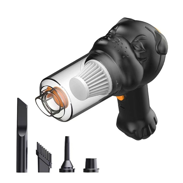 Foto do Produto Mini Aspirador de Po Portatil Handheld Vacuum Cleaner YT-M2041 / 4 Em 1 / Recarregavel USB - Preto