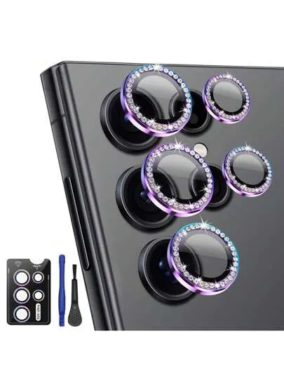 Foto do Produto DEVIA PROTECTOR DE LENTE P/SAMSUNG S24 ULTRA 5PCS PURPLE