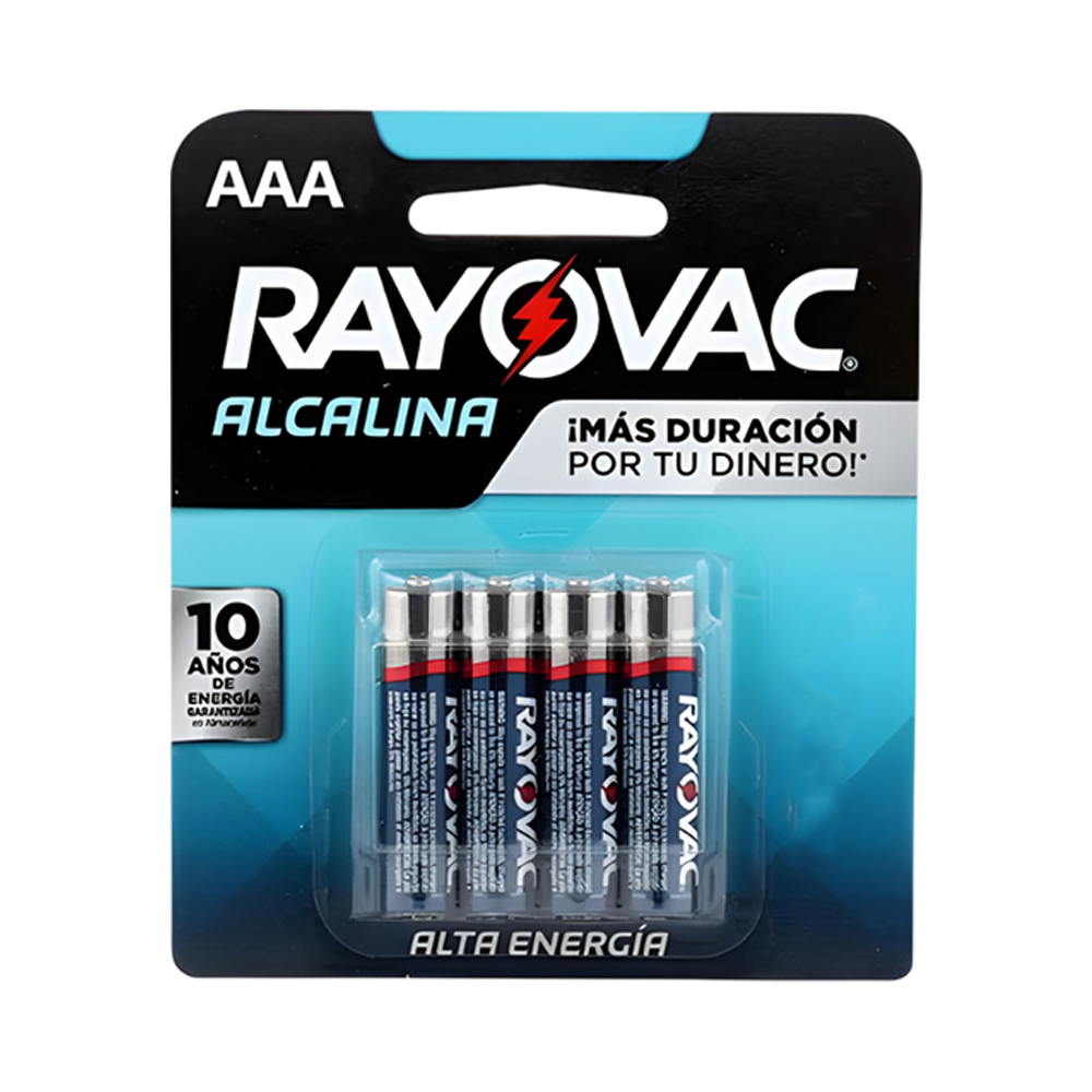 Foto do Produto PILA ALCALINA RAYOVAC AAA 8 UNIDADES