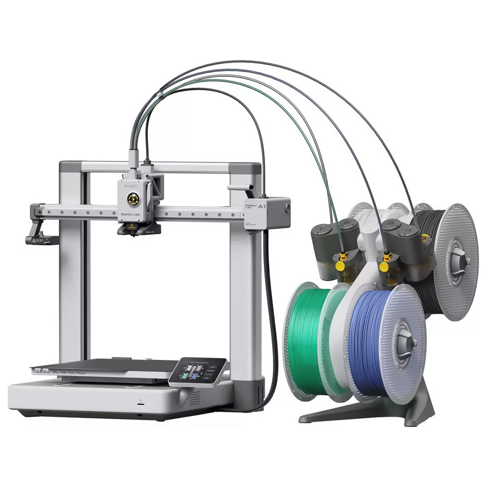 Foto do Produto Impressora 3D Bambu Lab PF002-A+SA005 A1 Combo AMS Lite / Bivolt - Preto