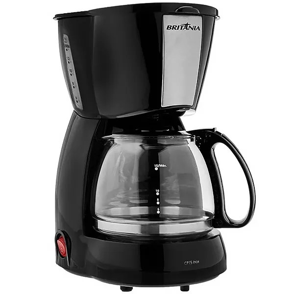 Foto do Produto Cafeteira Britânia CP15 Inox 550 watts 220V ~ 50/60 Hz - Preta/Prata