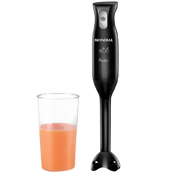 Foto do Produto Mixer Mondial Pratic M-15-B 200 watts com Copo de 600 ml 127V ~ 60Hz - Preto
