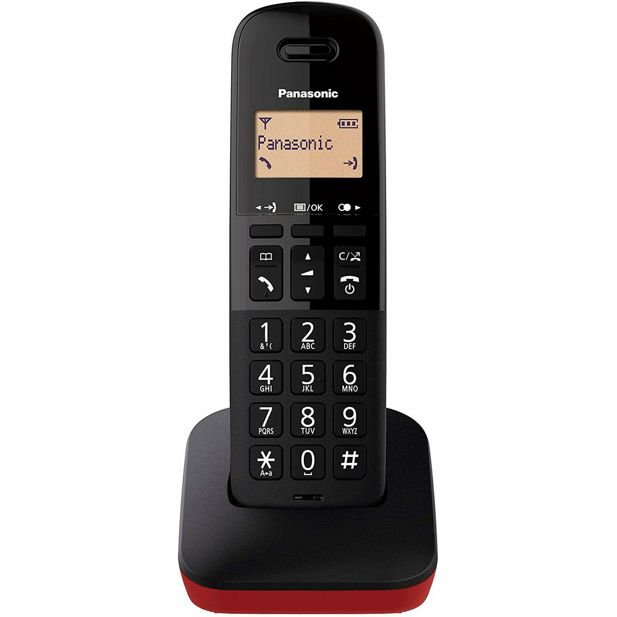 Foto do Produto Telefone Sem Fio Panasonic KX-TGB310LAR - 1 Base - 110V - Vermelho