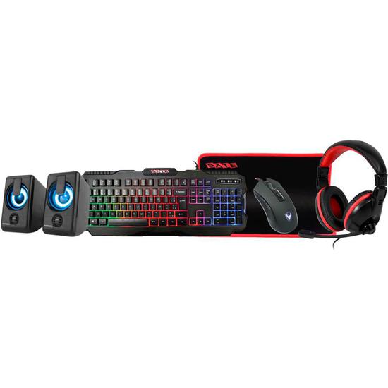 Foto do Produto Teclado Satellite KG501 USB Com Mouse / Mouse Pad / Fone de Ouvido / Caixa de Som