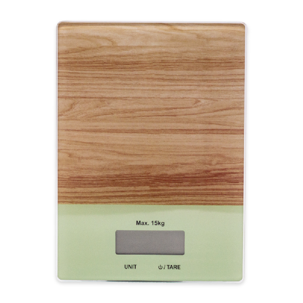 Foto do Produto Mini Balança Digital Portatil Sunlight Kitchen Scale S733 15KG / 1G / A Pilha (Pilha Incluida) - Marrom/Verde