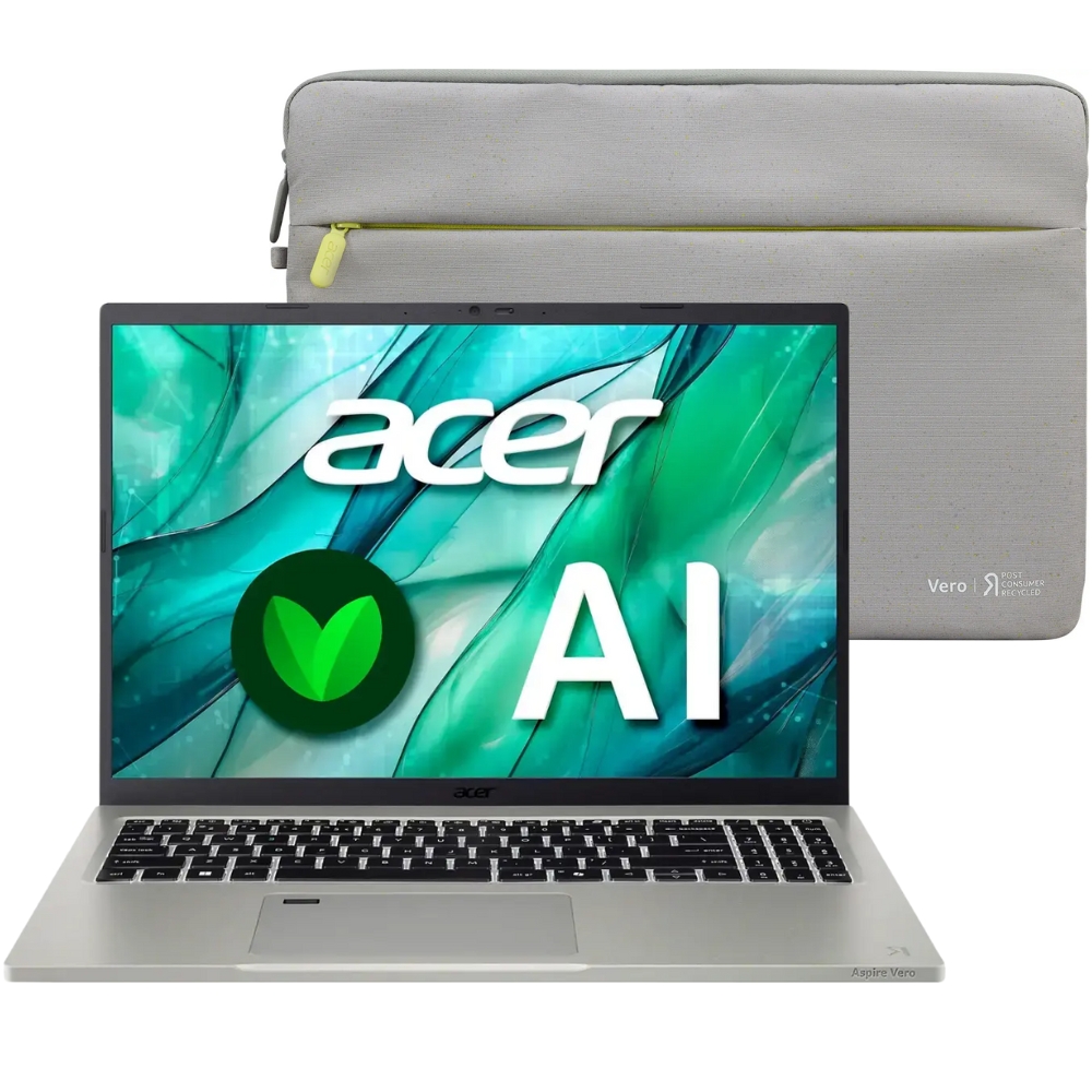 Foto do Produto Notebook Acer Aspire Vero 16 AV16-51P-7063 16" Intel Core Ultra 7 155U 16/512GB W11H - Cobblestone Gray + Estojo