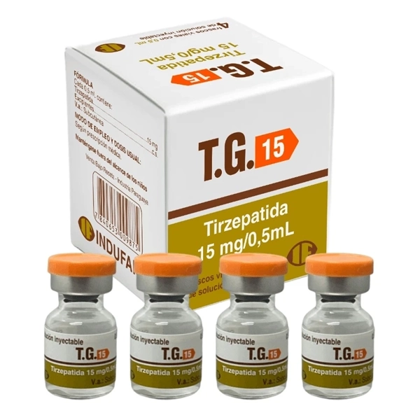 Foto do Produto Tirzepatida T.G. 15mg/0,5ml - 4 Ampolas