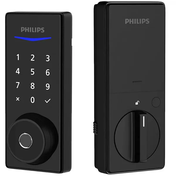 Foto do Produto Fechadura Eletrônica para Porta Philips DDL240X-1HB - Matte Black