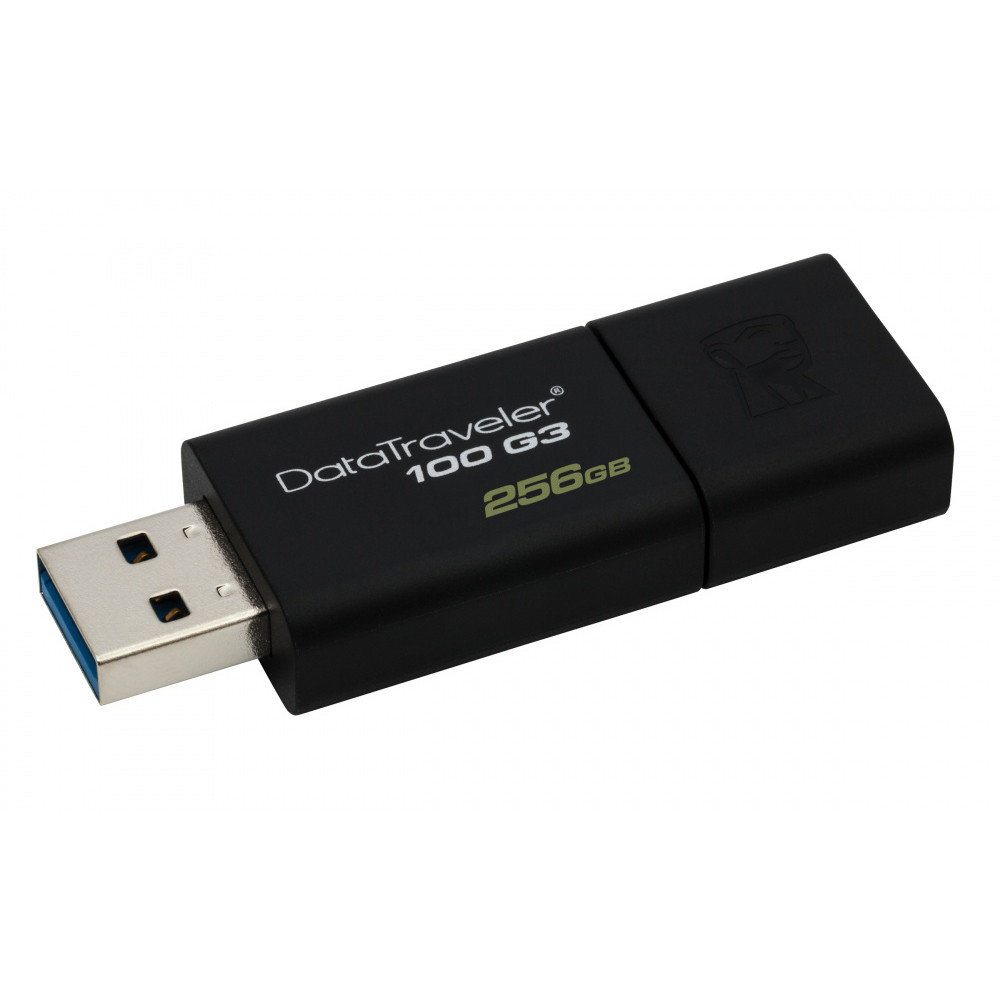 Foto do Produto Pendrive Kingston DataTraveler 100 G3 256GB USB 3.0 - DT100G3/256GB