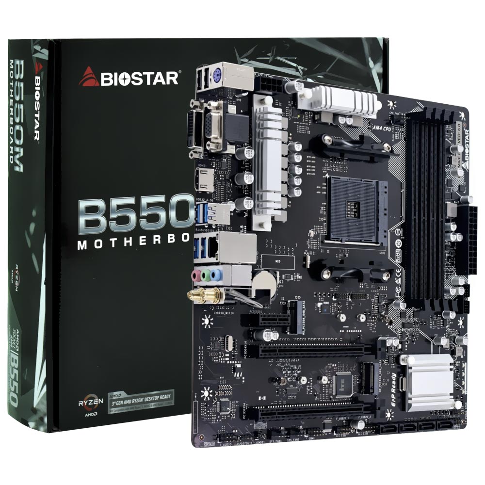 Foto do Produto Placa Mãe Biostar B550MX/E PRO Socket AM4 / VGA / DDR4