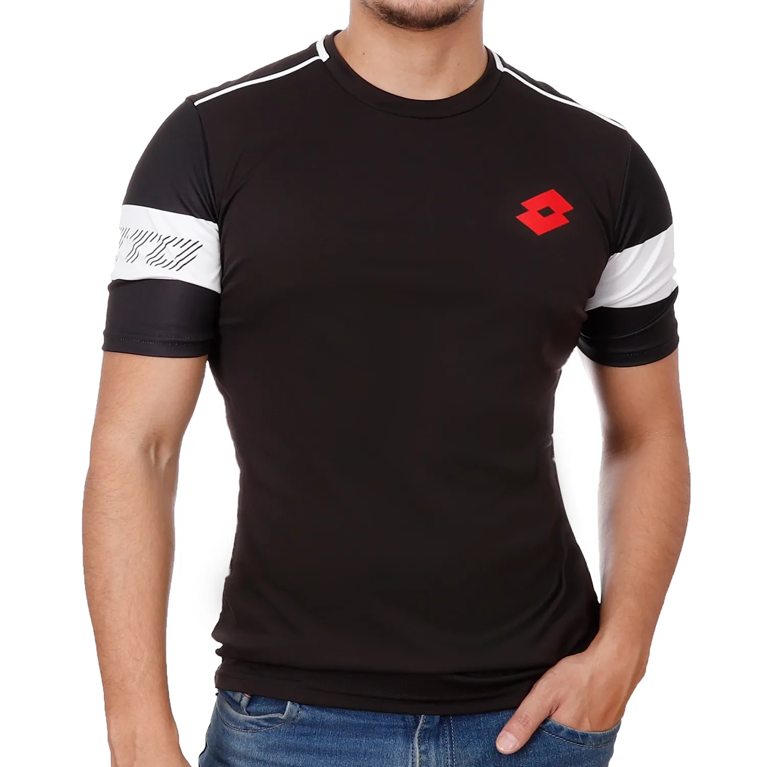 Foto do Produto LOTTO REMERA MAS LOGO V TEE PL 2155831CL (T) S NEGRO