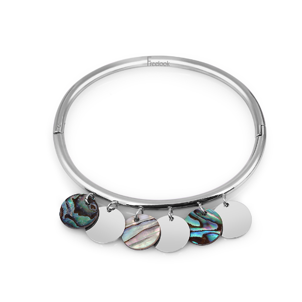 Foto do Produto Pulseira Feminina Freelook FRJ.3.3011-1 de aço inoxidável - Prata