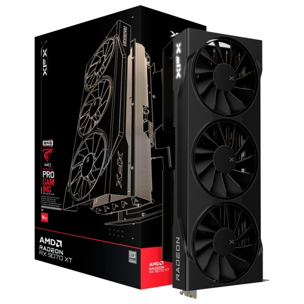 Foto do Produto Placa de Vídeo XFX RX9070XT Swift Gaming 16GB GDDR6, 256-bit, RX-97TSWF3B9