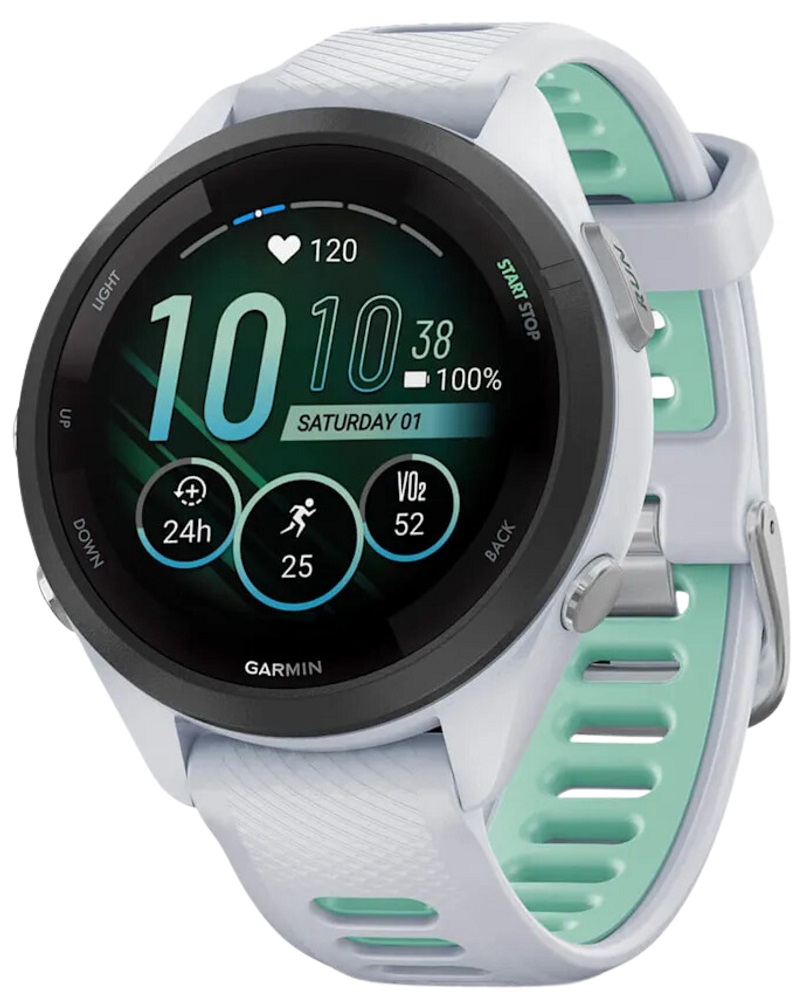 Foto do Produto Relógio GPS Garmin Forerunner 265S 010-02810-04 - Whitestone/Neo Tropic