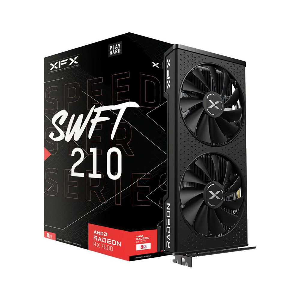 Foto do Produto PLACA DE VIDEO XFX SWFT210 RADEON RX7600 8GB DDR6