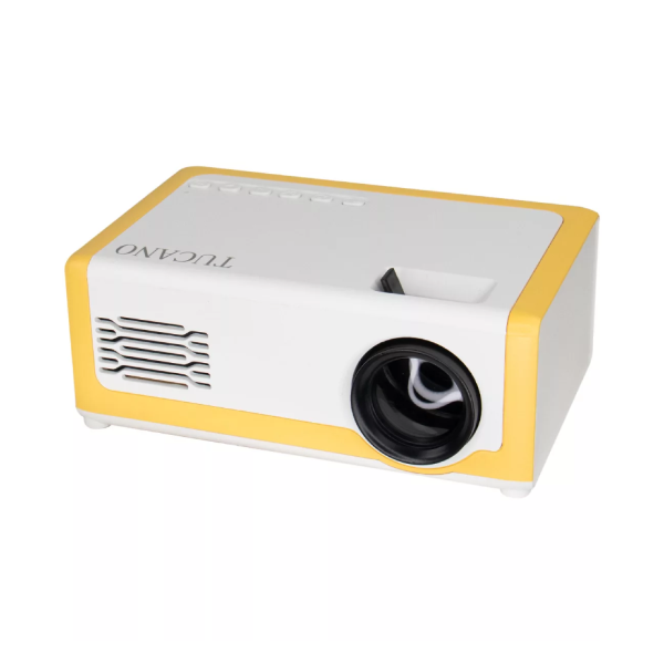 Foto do Produto Projetor Tucano Mini M1 LED 1080p Full HD 10-24W - Branco/Amarelo