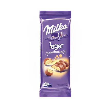 Foto do Produto MILKA CHOCOLATE LEGER COMBINADO - 110GR .