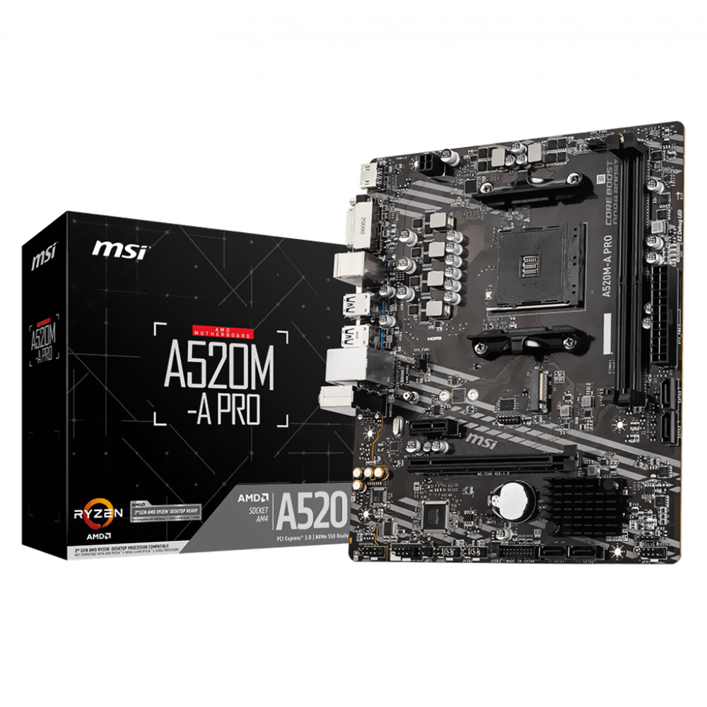 Foto do Produto Placa Mae MSI A520M PRO Socket AM4 / VGA / DDR4