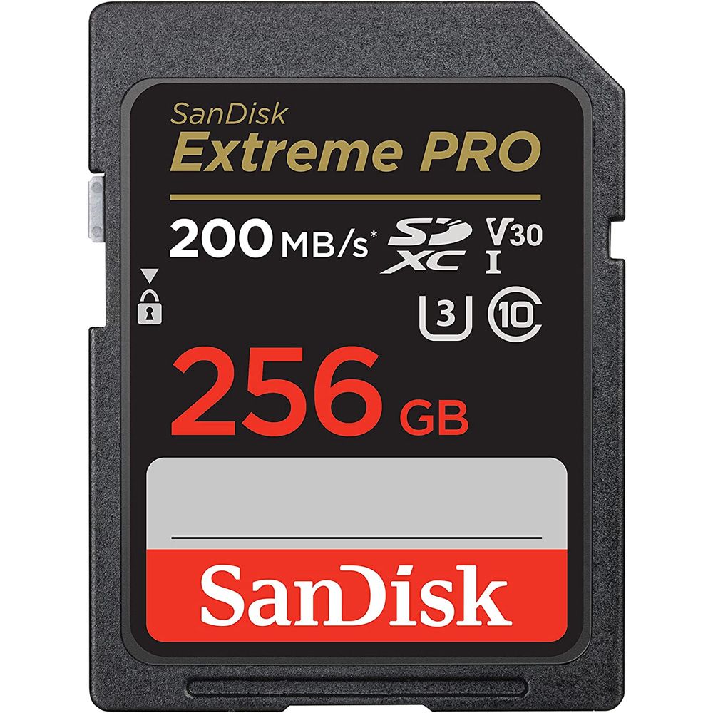 Foto do Produto Cartão de Memória SanDisk SDXC Extreme Pro Classe 10 256GB 200 MB/s - SDSDXXD-256G-GN4IN