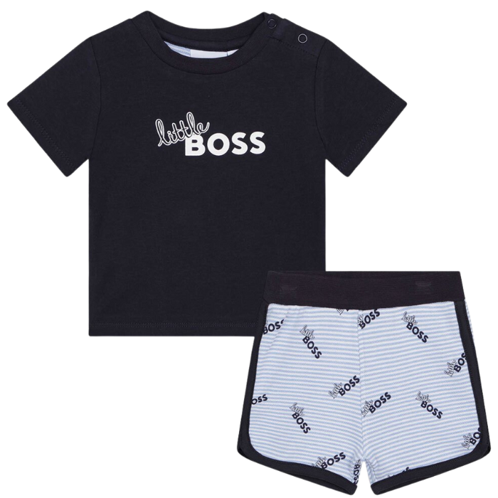 Foto do Produto CONJUNTO BOSS KIDS J98415 AZUL MARINO