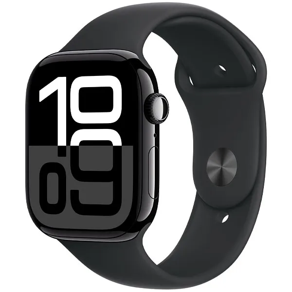 Foto do Produto Apple Watch Series 10 46 mm/M/L MWWQ3LW A2999 GPS - Jet Black Aluminum/Black Sport