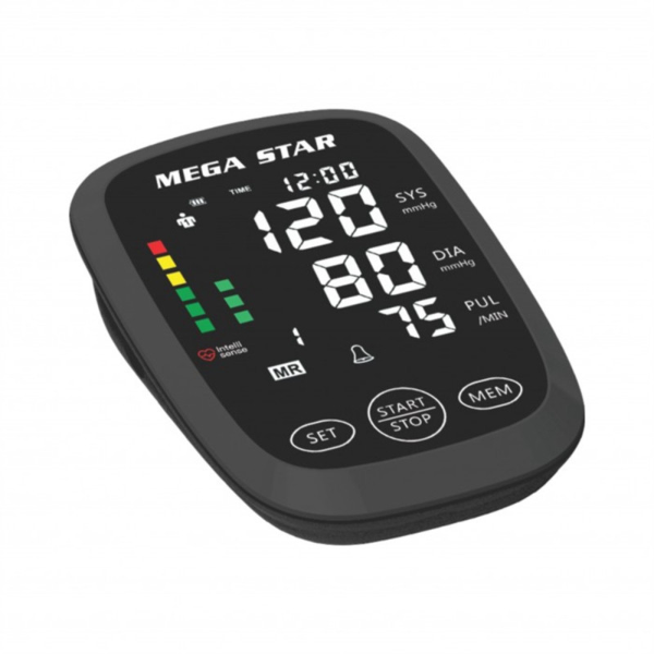 Foto do Produto Aparelho Medidor de Pressao Digital Megastar HT568 Para Braço Com 4 Pilhas AAA (Incluída) - Preto