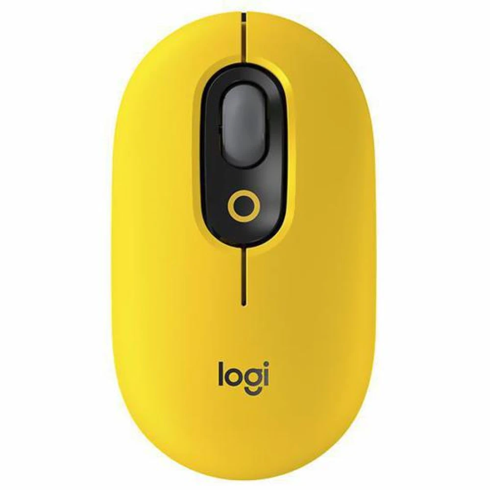 Foto do Produto Mouse Logitech Pop Emoji Óptico Wireless Amarillo