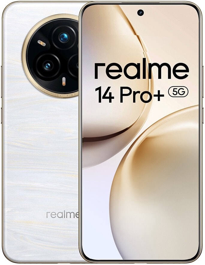 Foto do Produto Smartphone Realme 14 Pro+ 5G Dual Sim 6.83" 12GB/256GB Pearl White