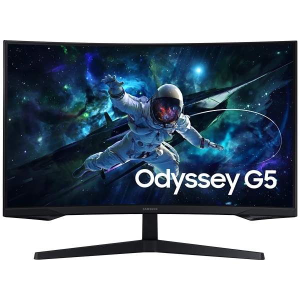 Foto do Produto Monitor Gamer Curvo Samsung Odyssey G5 S32CG552EN de 32" WQHD 16:9 144Hz 1 ms MPRT com DisplayPort/HDMI