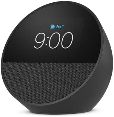Foto do Produto AMAZON SPEAKER ECHO SPOT SMART ALARM CLOCK WITH ALEXA BLACK