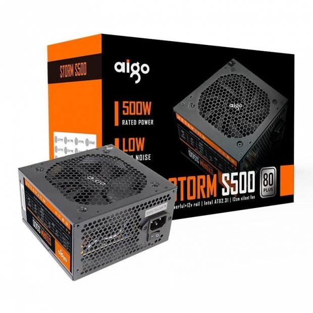 Foto do Produto FONTE 500W AIGO STORM S500 80PLUS WHITE 110-220V