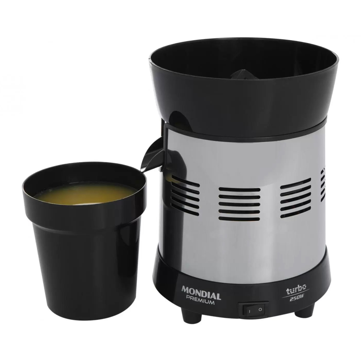 Foto do Produto Espremedor de Frutas Mondial Premium Turbo E-10 - 250W - BiVolt - 50/60Hz - Preto