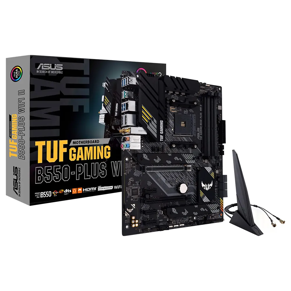 Foto do Produto ASUS PLACA MADRE TUF GAMING B550-PLUS WIFI II METAL DDR4/HDMI/DP/USB-C S/C