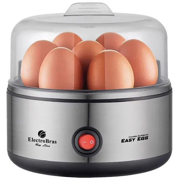 Foto do Produto Máquina para Cozinhar Ovos ElectroBras Easy Egg EBEG-07 380 watts para até 7 Ovos 127V ~ 60Hz - Prata/Preta