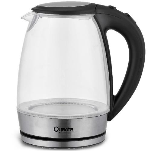 Foto do Produto Chaleira Elétrica de Vidro Quanta QTC900 de 1.8L 110V - Preto e Transparente