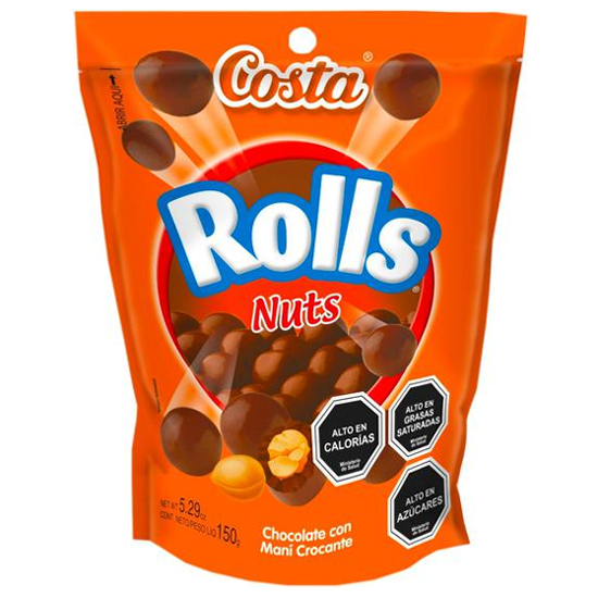 Foto do Produto Chocolate Costa Rolls Nuts 150G