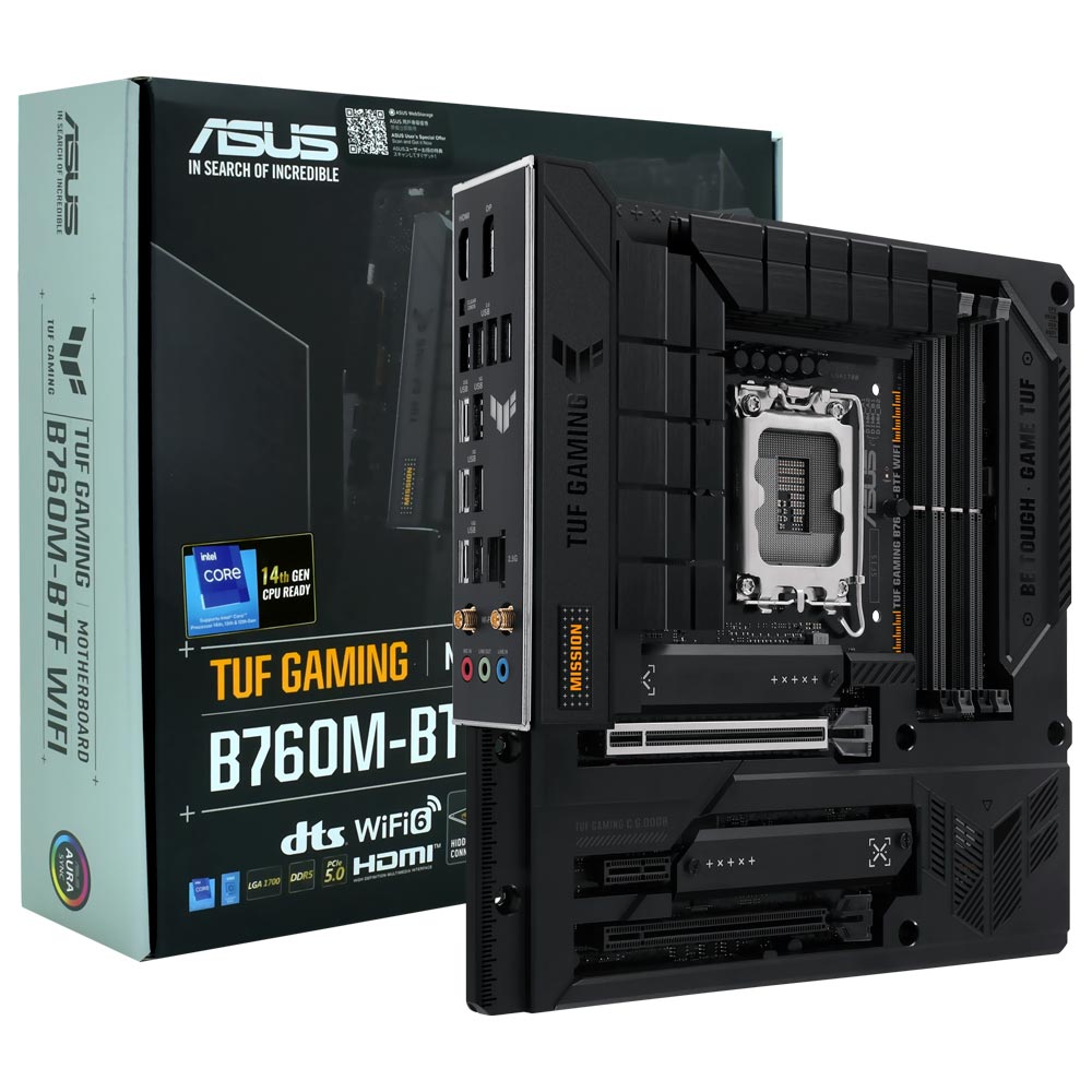 Foto do Produto Placa Mae ASUS TUF Gaming B760M-BTF Wi-Fi Socket LGA 1700 / DDR5