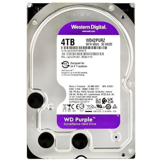 Foto do Produto HD Western Digital WD Purple WD43PURZ 4TB 3.5" 5400RPM 256MB