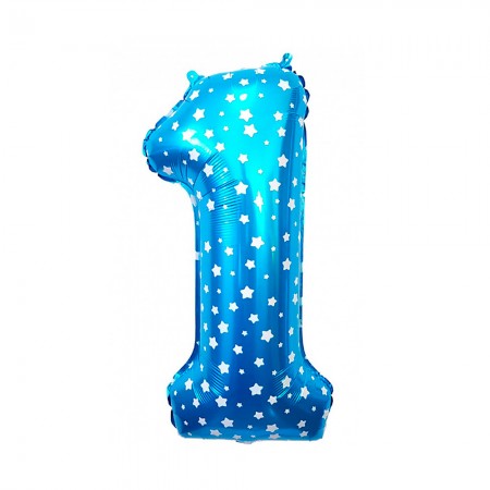 Foto do Produto Balao Numero 1 Azul 16 Polegadas