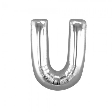 Foto do Produto Balao Letra U Prata 16 Polegadas