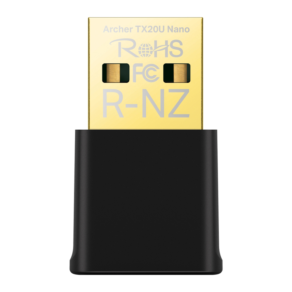 Foto do Produto Adaptador Wi-Fi TP-Link Archer TX20U Nano AX1800 - 1201/574Mbps - USB - Preto