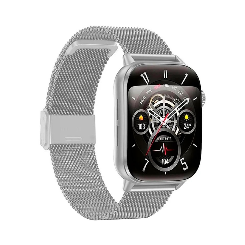 Foto do Produto SmartWatch G-Tide S6 Pro - Bluetooth - Pulseiras Extra - Prata